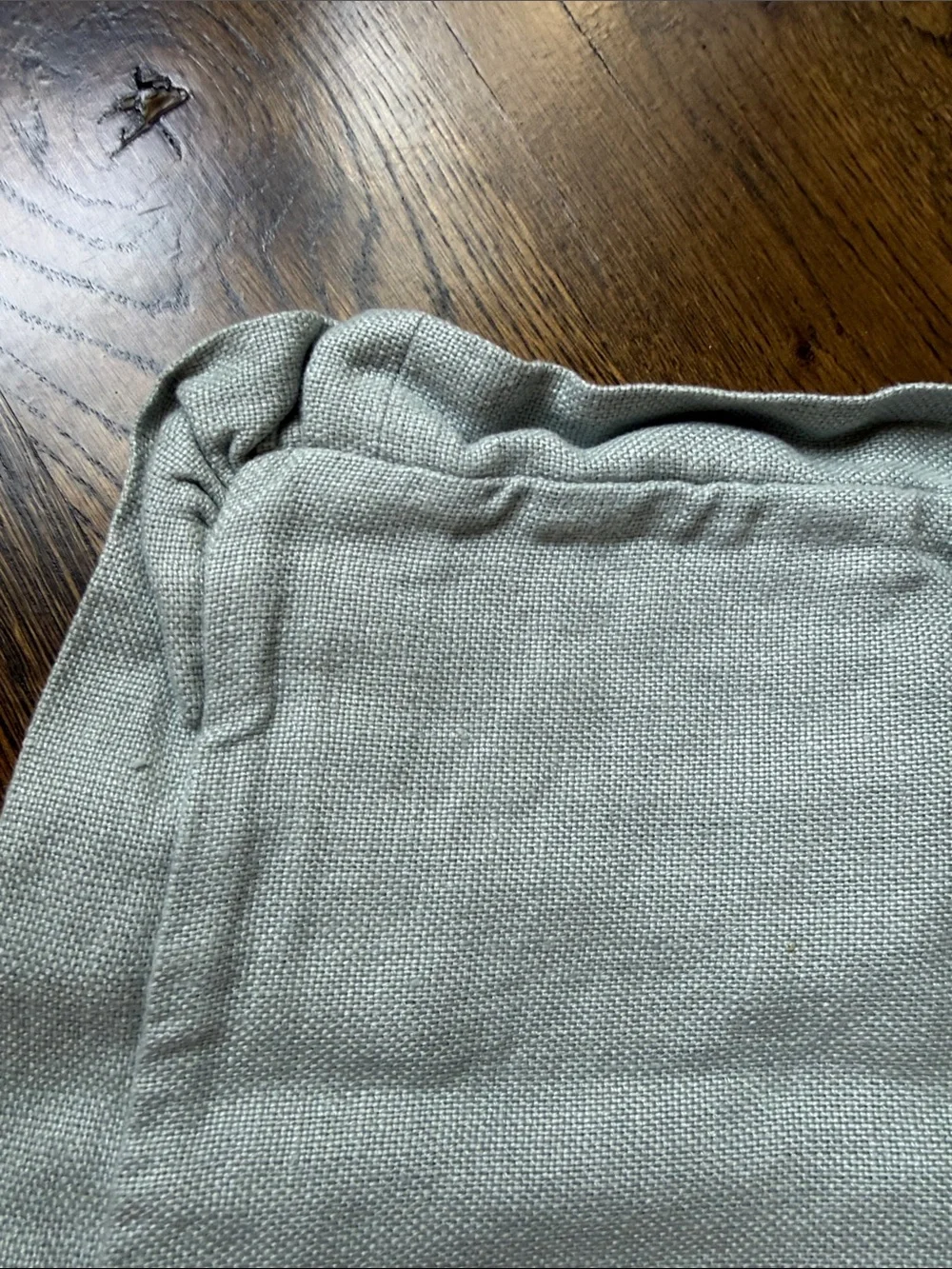 Pottery barn 18 inch linen pillow cover light bluish green
